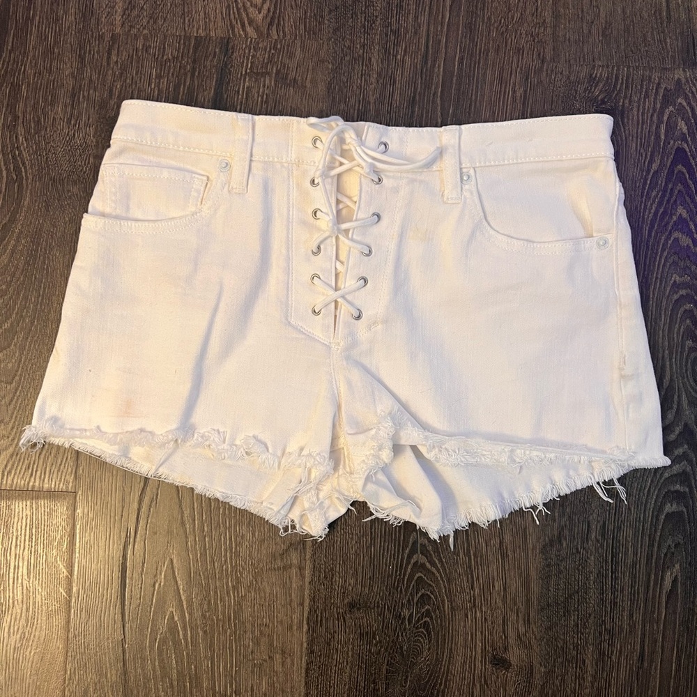 Express White Lace-Up Women's Shorts